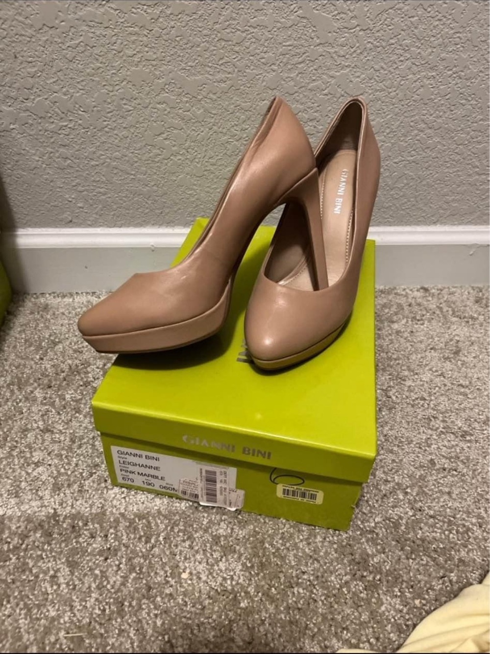 Gianni Bini Blush Nude Platform Stiletto Pumps